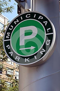 Municipal Parking Sign