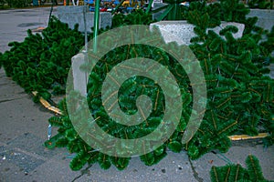 Municipal services are dismantling the city's Christmas tree after the holidays