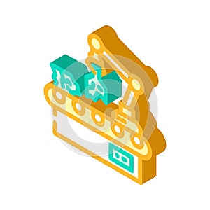 municipal solid waste msw isometric icon vector illustration