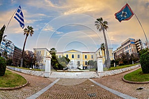 Î¤he Municipality of Athens Cultural Centre building panoramic view.