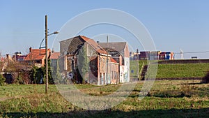 The municipality of Doel, a ghost village close to Antwerp in Belgium