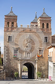 Toledo, Castilla - La Mancha / Spain. October 19, 2017. Door of the CambrÃÂ³n, gate located in the west sector of the Spanish city