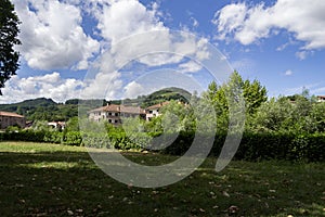 Municipality of Santesteban next to the VÃÂ­a Verde del Bidasoa, in Navarra photo