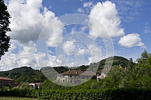 Municipality of Santesteban next to the VÃÂ­a Verde del Bidasoa, in Navarra photo