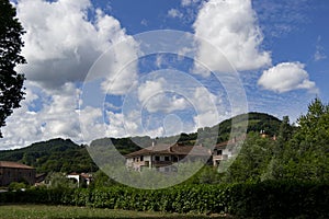 Municipality of Santesteban next to the VÃÂ­a Verde del Bidasoa, in Navarra photo