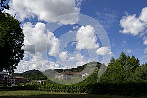 Municipality of Santesteban next to the VÃÂ­a Verde del Bidasoa, in Navarra photo