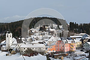 Municipality Vorderweissenbach in winter
