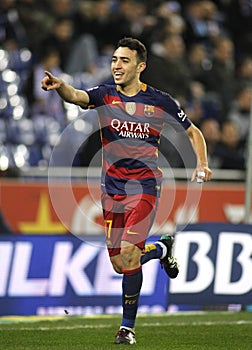 Munir El Haddadi of FC Barcelona