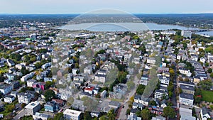 Munjoy Hill aerial view, Portland, ME, USA