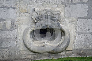 the Munot ancient Swiss Landmark, slit detail