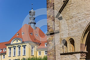 Munster church and town hall in the center of Herford