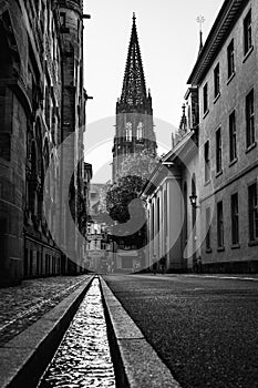 Munster Freiburg in Germany Baden Wurttemberg Blue Hour Long Exposure