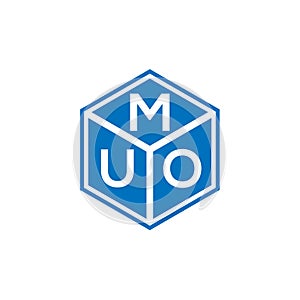MUO letter logo design on black background. MUO creative initials letter logo concept. MUO letter design