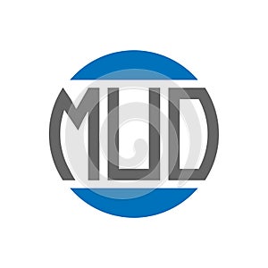 MUO letter logo design on white background. MUO creative initials circle logo concept. MUO letter design