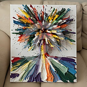 Mural color explosion abstract art photo