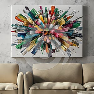 Mural color explosion abstract art photo