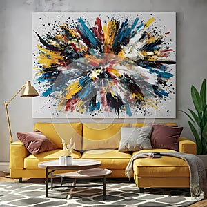 Mural color explosion abstract art photo