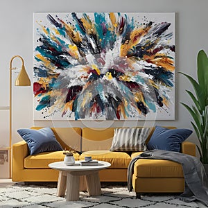 Mural color explosion abstract art photo