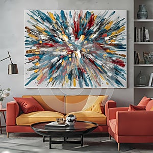 Mural color explosion abstract art photo