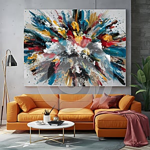Mural color explosion abstract art photo