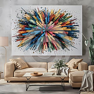 Mural color explosion abstract art photo