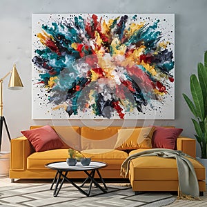 Mural color explosion abstract art photo