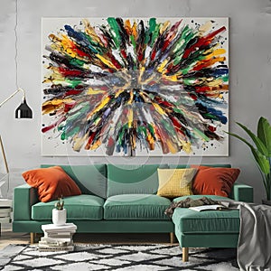 Mural color explosion abstract art photo