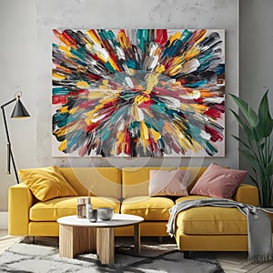 Mural color explosion abstract art photo
