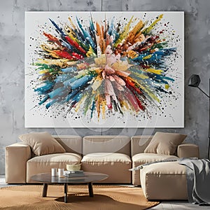 Mural color explosion abstract art photo
