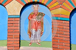 Mural Fresco at Monastery, Romania