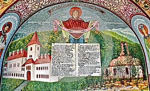 Mural Fresco at Sambata de Sus Monastery