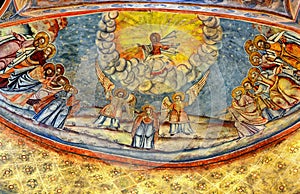 Mural Fresco at Sinaia monastery, Romania