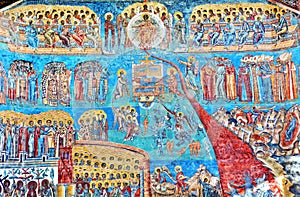 Mural Fresco at Voronet Monastery photo