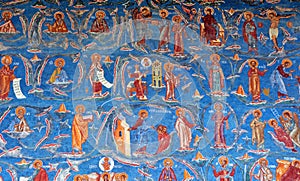 Mural Fresco at Voronet Monastery, Romania