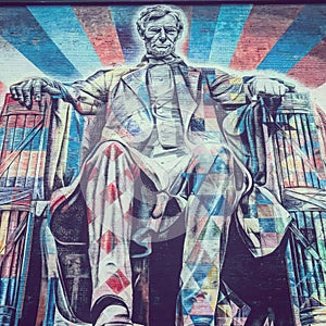 A mural in Kentucky shows the pride of the Bluegrass state - KENTUCKY - LINCOLN
