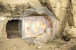 Mural painting 13th century, David Gareja and Udabno monastery