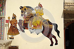 Mural painting in Udaipur, Rajasthan