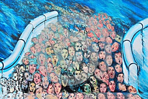 Mural sea of humanity