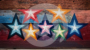 mural thirteen stars