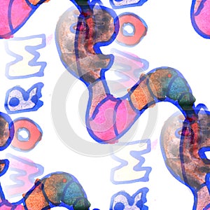 Muralbackground seamless pattern worm background