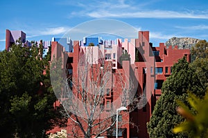 Muralla roja building, Calpe, squid game