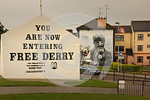 Murals. Derry Londonderry. Northern Ireland. United Kingdom