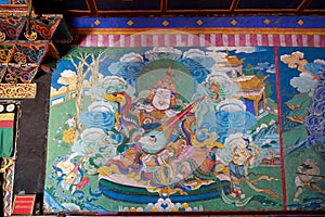 Murals in Tibetan temples photo