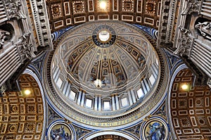 Murals, mosaic and paintings on the ceiling of the Saint Peter b