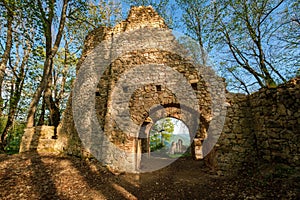 Muran castle ruins, Slovak republic, central Europe. Travel destination.