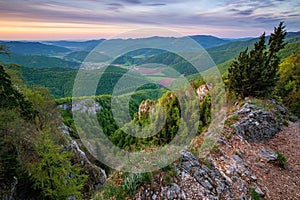 Muran plain, Slovak republic, central Europe. Travel destination. Seasonal natural scene.