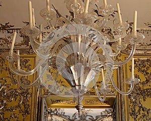 Murano glass lamp in baroque interior