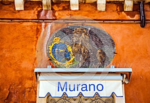 MURANO, ITALY - AUGUST 19, 2016: Famous architectural monuments and colorful facades of old medieval buildings close-up on August