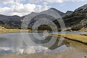 Muratovo lake and Banderishlki Chukar peak at Pirin Mountain, Bulgaria