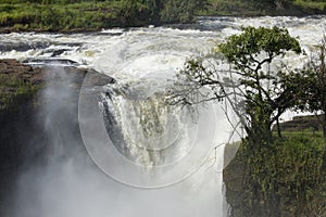 Murchison Falls, the waterfall where the Nile River plunges over a cliff